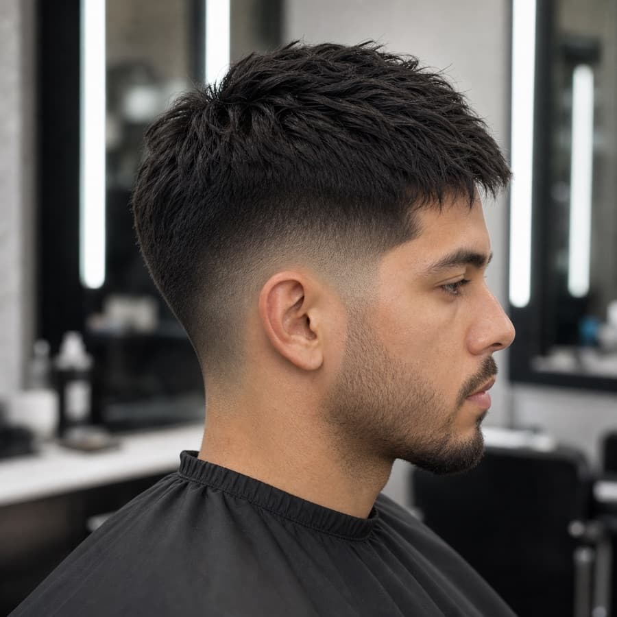 Generated side profile of a shadow fade.